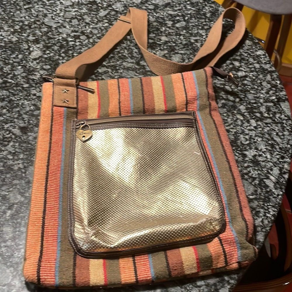 American Rag Gold‎ And Multicolored Medium crossbody bag